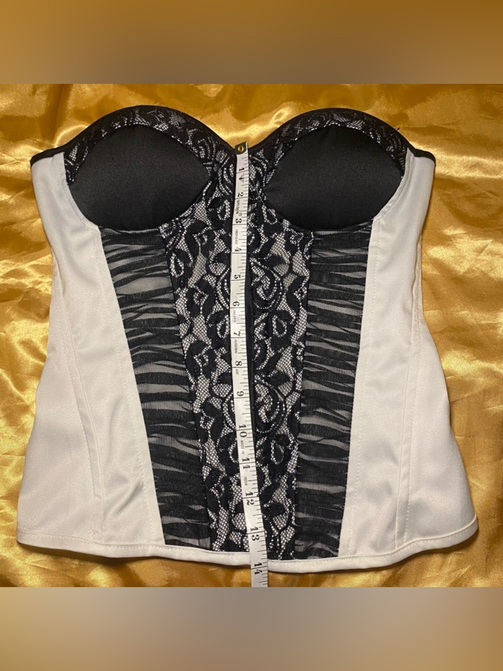 Charlotte Russe Lace Satin Corset Bustier Top - Picture 8 of 9